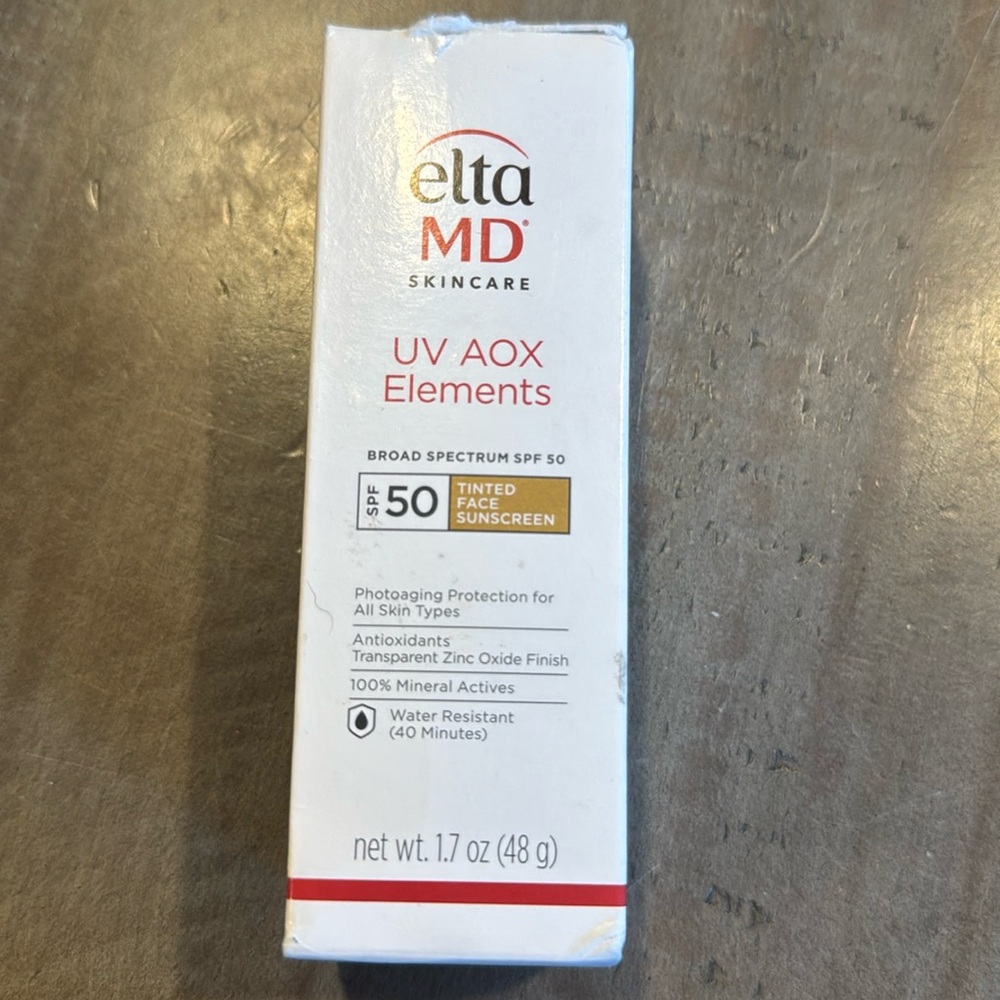 Elta MD UV AOX Elements Broad Spectrum SPF 50 Tinted 1.7oz Exp 11/25 New